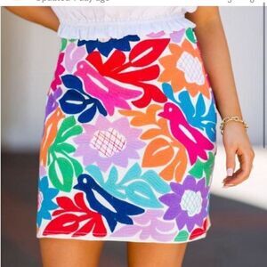 J. Marie Maya Embroidered Skirt Size Medium